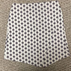 LOFT Patterned White, Blue and Red Women's Skirt